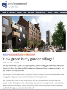 Image from Environment Journal article: how green is my garden village