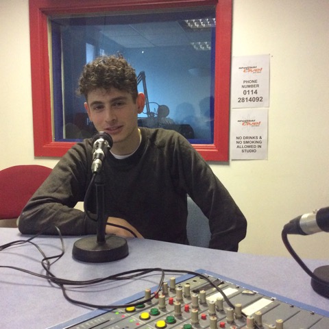 Photo of Isaac Tendler of Foodhall in the Sheffield Live radio studio